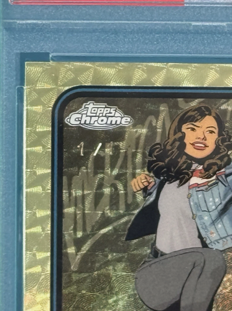 2025 Topps Chrome Marvel America Chavez SUPERFRACTOR 1/1 PSA 8 NM-MT