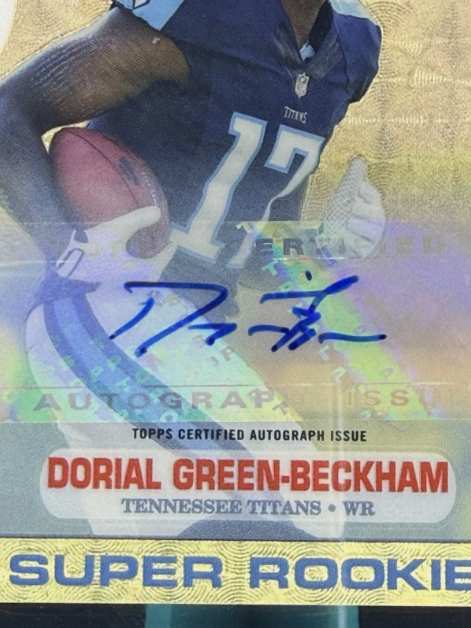 2015 Topps Chrome Mini Dorial Green-Beckham RC Auto 1989 SUPERFRACTOR 1/1 PSA 9 MINT
