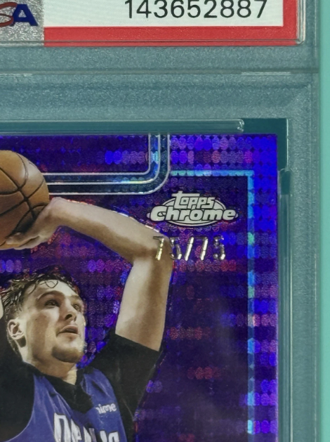 2025 Topps Chrome Cooper Flagg RC Purple Pulsar 75/75 PSA 9 MINT