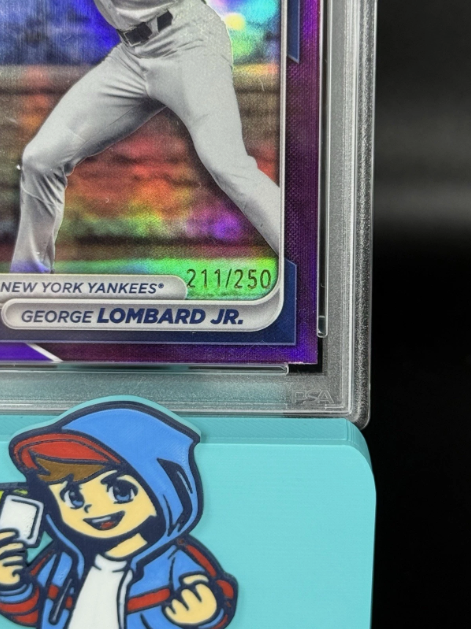 2024 Bowman Chrome Prospects George Lombard Jr RC Purple Refractor 211/250 PSA 9 MINT