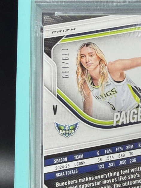 2025 Panini Prizm WNBA Paige Bueckers RC Red Pandora 179/199 PSA 9 MINT