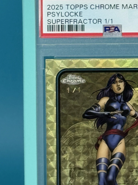 2025 Topps Chrome Marvel Psylocke SUPERFRACTOR 1/1 PSA 6 EXCELLENT-MINT