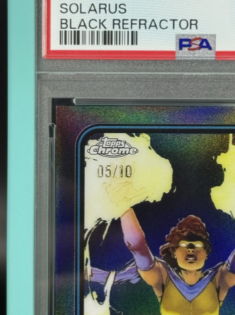 2025 Topps Chrome Marvel Solarus 1st Appearance Black Refractor 05/10 PSA 10 GEM MINT