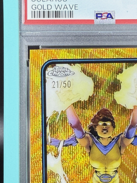 2025 Topps Chrome Marvel Solarus 1st Appearance Gold Wave 21/50 PSA 9 MINT