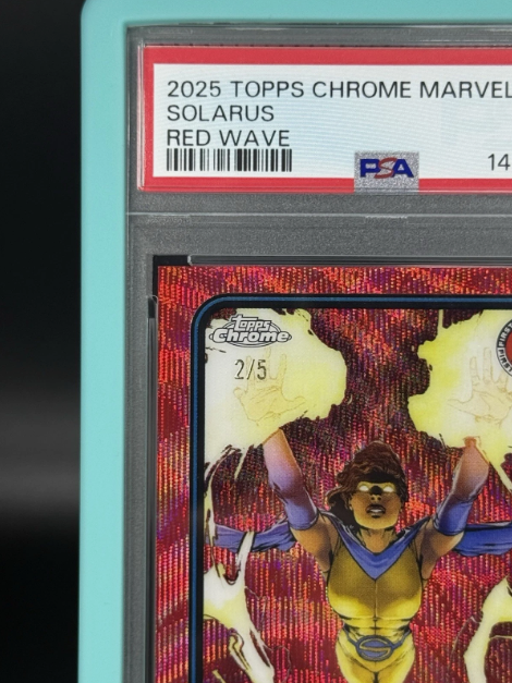 2025 Topps Chrome Marvel Solarus 1st Appearance Red Wave 2/5 PSA 10 GEM MINT