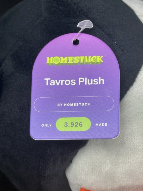 Tavros Plush W/ Bag + Sticker + Tag Homestuck Brand New Makeship