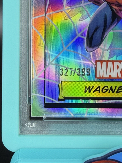 2024 Topps Chrome Marvel Wagnerine 1st Appearance Spider Web Refractor 327/399 PSA 9 MINT