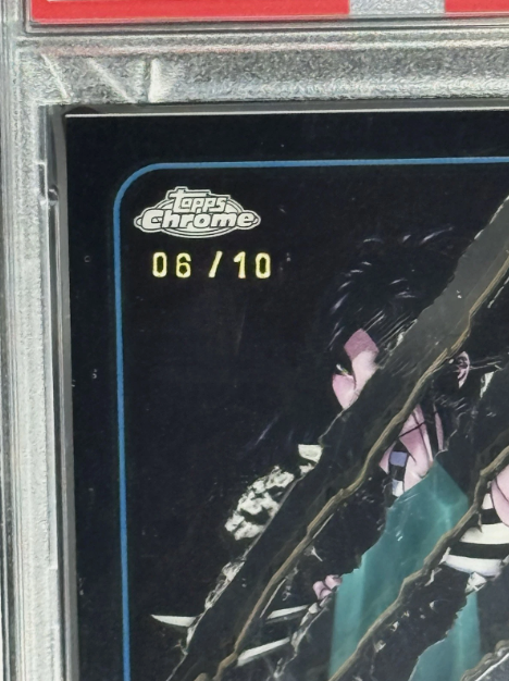 2025 Topps Chrome Marvel X-23 Clawed Chrome Black Refractor 06/10 PSA 10 GEM MINT