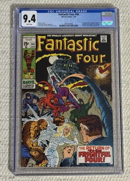 1970 Fantastic Four #94 Agatha Harkness 1st Appearance CGC 9.4 WHITE PAGES