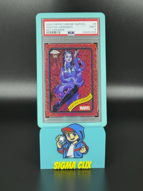 2025 Topps Chrome Marvel Agatha Harkness Red Shimmer 5/5 PSA 9 MINT