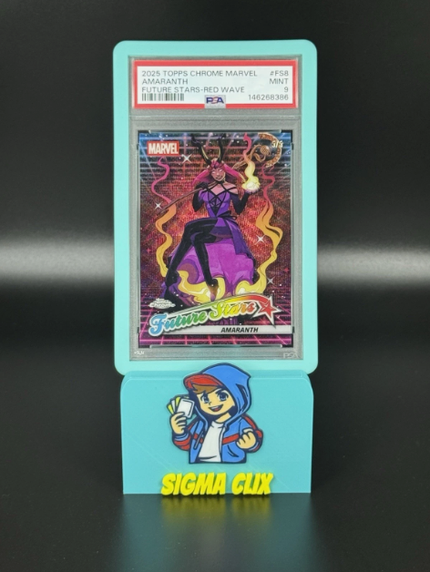 2025 Topps Chrome Marvel Amaranth Future Stars Red Wave 5/5 BOOKEND PSA 9 MINT