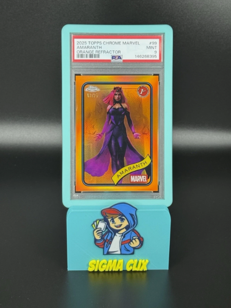 2025 Topps Chrome Marvel Amaranth 1st Appearance Orange Refractor 02/25 PSA 9 MINT