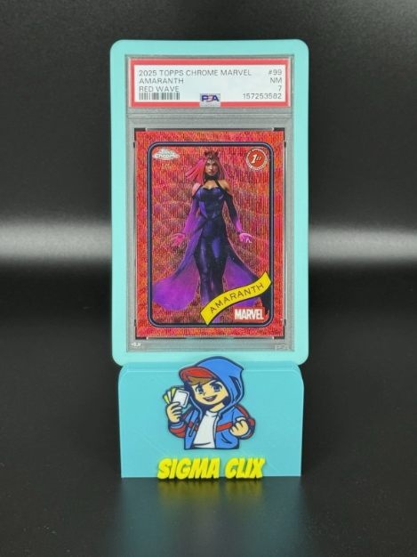 2025 Topps Chrome Marvel Amaranth 1st Appearance Red Wave 1/5 ALPHA PSA 7 NM