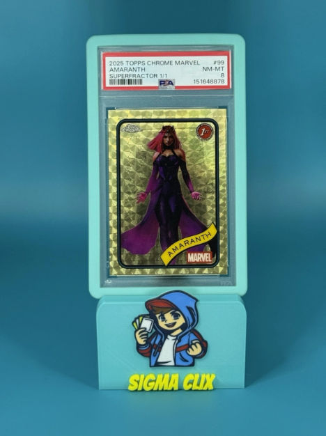 2025 Topps Chrome Marvel Amaranth 1st Appearance SUPERFRACTOR 1/1 PSA 8 NM-MT