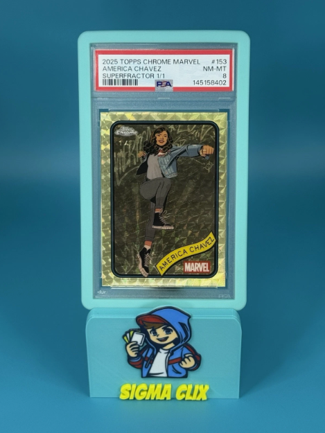 2025 Topps Chrome Marvel America Chavez SUPERFRACTOR 1/1 PSA 8 NM-MT