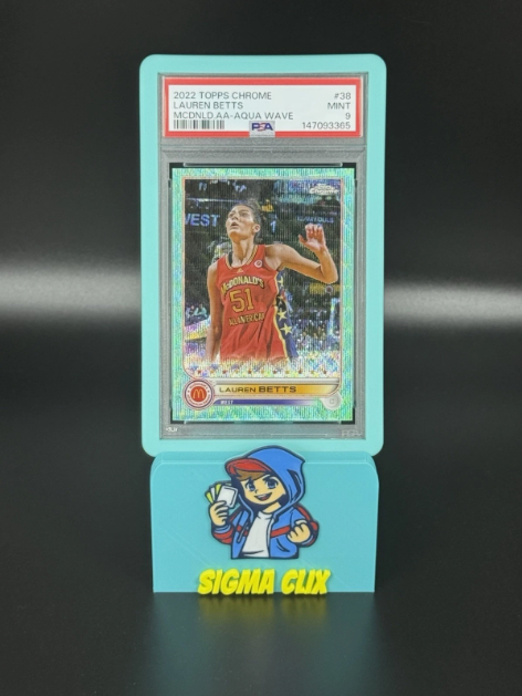 2022 Topps Chrome McDonald's All-American Lauren Betts Aqua Wave 045/199 PSA 9 MINT