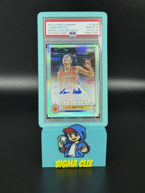 2022 Topps Chrome McDonald's All-American Lauren Betts Auto Aqua 42/99 PSA 8 NM-MT AUTO 10
