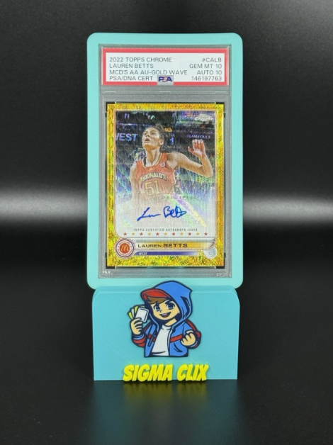 2022 Topps Chrome McDonald's All-American Lauren Betts Auto Gold Wave 34/50 PSA 10 GEM MINT AUTO 10