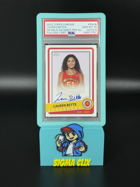 2022 Topps Chrome McDonald's All-American Lauren Betts On-Card Auto PSA 10 GEM MINT AUTO 9
