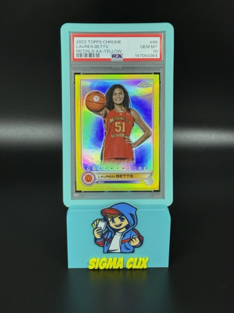 2022 Topps Chrome McDonald's All-American Lauren Betts Yellow 20/75 PSA 10 GEM MINT