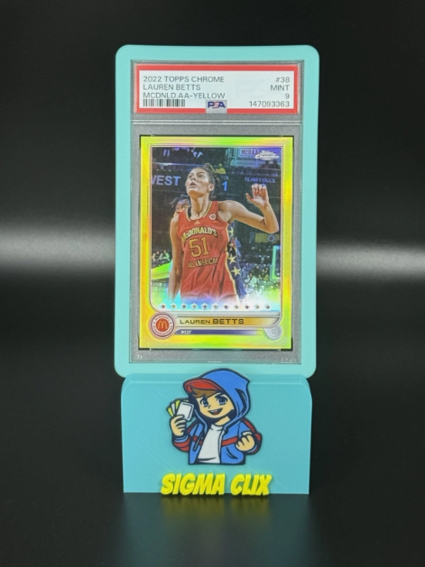2022 Topps Chrome McDonald's All-American Lauren Betts Yellow 54/75 PSA 9 MINT