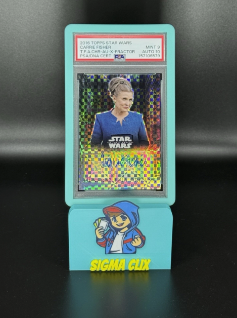 2016 Topps Chrome Star Wars Carrie Fisher The Force Awakens Auto X-Fractor 07/25 PSA 9 MINT AUTO 10