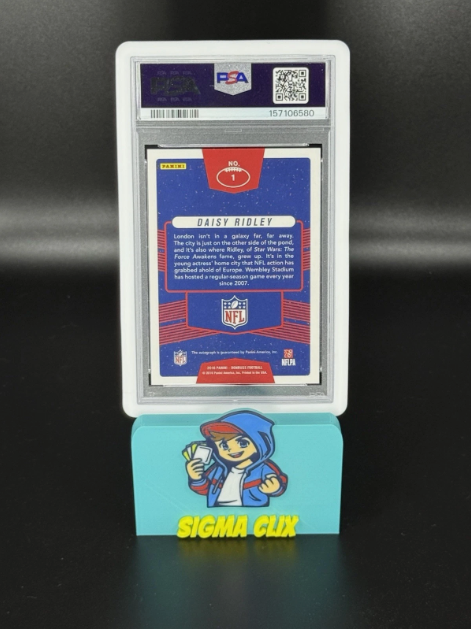 2016 Panini Donruss Daisy Ridley Fans of the Game Auto PSA 7 NM AUTO 9