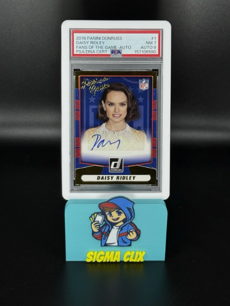 2016 Panini Donruss Daisy Ridley Fans of the Game Auto PSA 7 NM AUTO 9