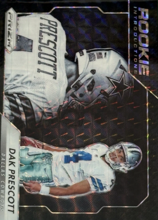 2016 Panini Prizm Dak Prescott RC Rookie Introductions Black Finite 1/1