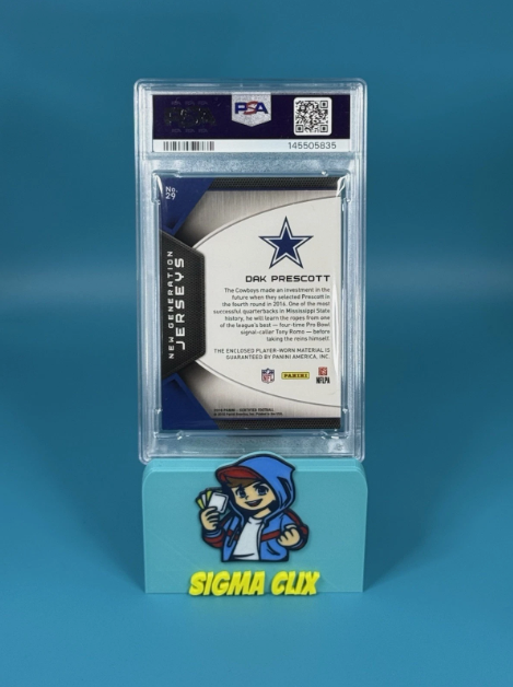 2016 Panini Certified Dak Prescott RC New Generation Jersey Black 1/1 PSA 7 NM