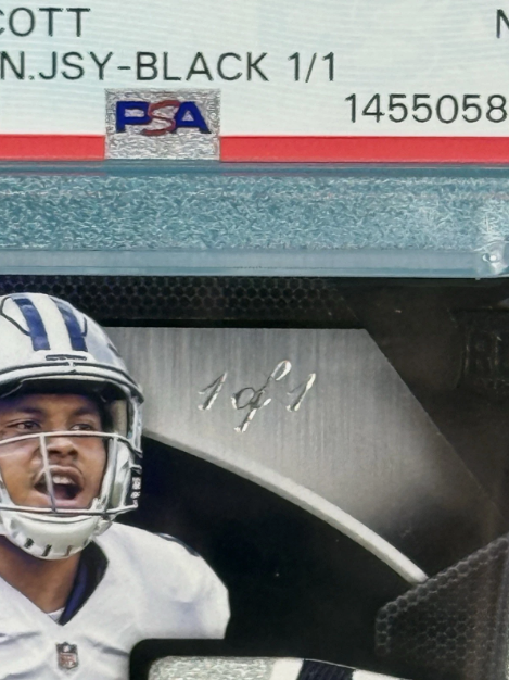 2016 Panini Certified Dak Prescott RC New Generation Jersey Black 1/1 PSA 7 NM
