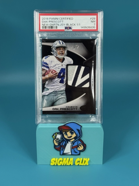2016 Panini Certified Dak Prescott RC New Generation Jersey Black 1/1 PSA 7 NM