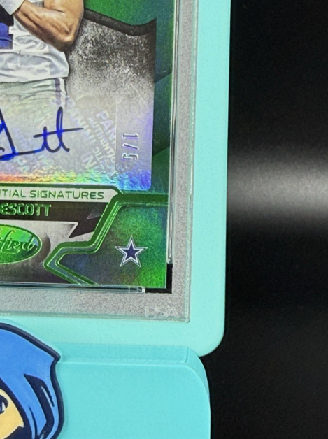 2016 Panini Certified Dak Prescott RC Potential Signatures Green 1/5 ALPHA PSA 7 NM AUTO 10