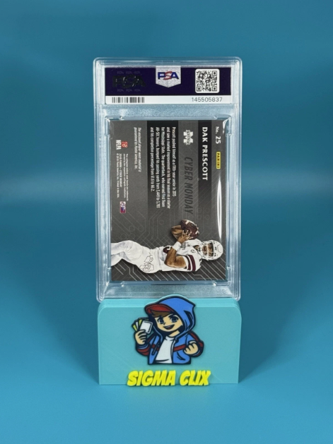 2016 Panini Cyber Monday Dak Prescott Memorabilia Hyperplaid 1/1 PSA 8 NM-MT