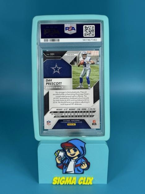 2016 Panini Prizm Dak Prescott RC Gold Vinyl 3/5 PSA 8 NM-MT
