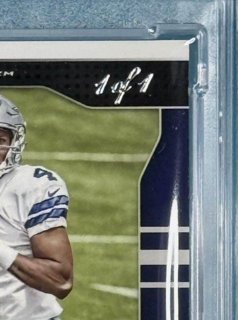 2016 Panini Prizm Dak Prescott RC Premier Jersey Super Prime 1/1 PSA 10 GEM MINT
