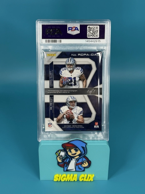 2016 Panini Spectra Ezekiel Elliott / Dak Prescott RC Dual Patch Auto 1/1 PSA 8 NM-MT