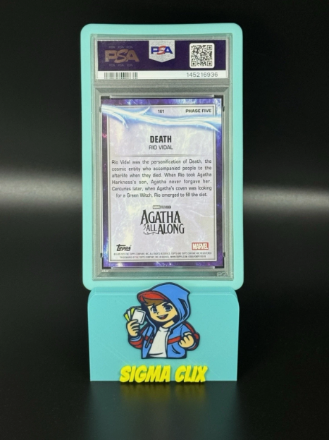 2025 Topps Chrome Marvel Studios Rio Vidal Death DEBUT Red Geometric 1/5 PSA 10 GEM MINT