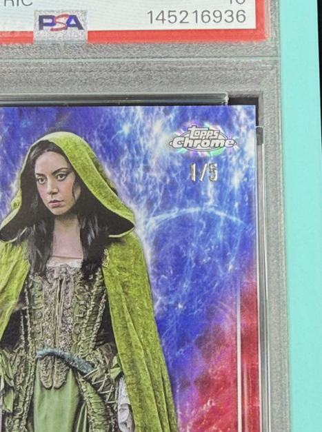 2025 Topps Chrome Marvel Studios Rio Vidal Death DEBUT Red Geometric 1/5 PSA 10 GEM MINT