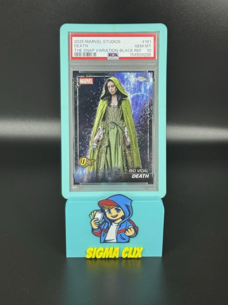 2025 Topps Chrome Marvel Studios Death Rio Vidal DEBUT The Snap Variation Black Refractor 06/10 PSA 10 GEM MINT