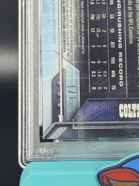 2015 Topps Chrome Phillip Dorsett RC On-Card Auto SUPERFRACTOR 1/1 PSA 8 NM-MT