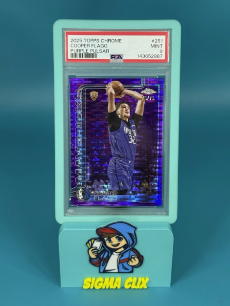2025 Topps Chrome Cooper Flagg RC Purple Pulsar 75/75 PSA 9 MINT