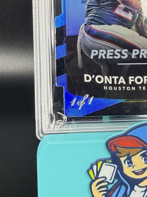 2017 Panini Donruss D'Onta Foreman RC Black Die-Cut Press Proof 1/1 PSA 10 GEM MINT