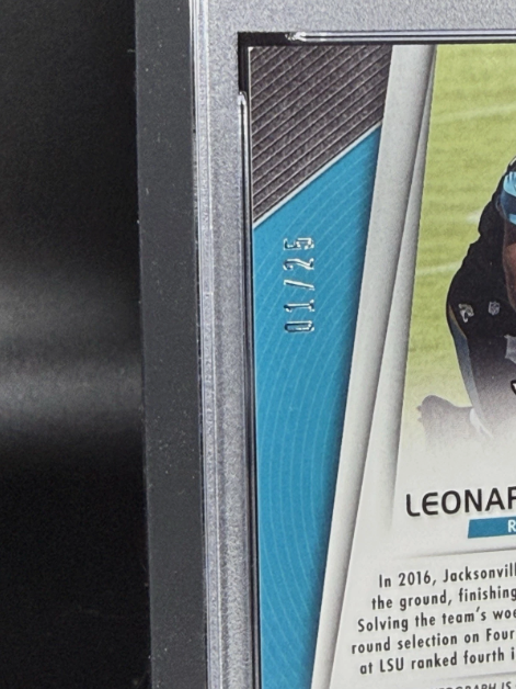 2017 Panini Prizm Leonard Fournette RC Auto Camo Prizm 01/25 ALPHA PSA 8.5 NM-MT+ AUTO 8