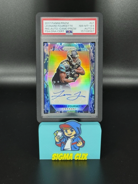 2017 Panini Prizm Leonard Fournette RC Auto Camo Prizm 01/25 ALPHA PSA 8.5 NM-MT+ AUTO 8
