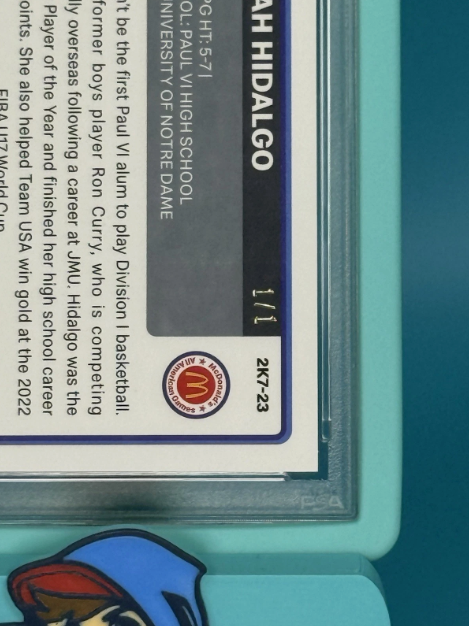 2023 Topps Chrome McDonald's All-American Hannah Hidalgo SUPERFRACTOR 1/1 PSA 10 GEM MINT