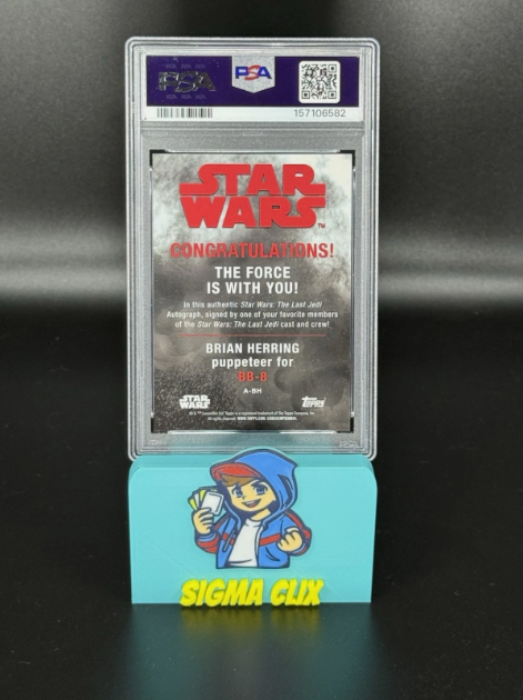 2017 Topps Star Wars Brian Herring The Last Jedi Auto PSA 9 MINT AUTO 10