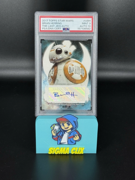 2017 Topps Star Wars Brian Herring The Last Jedi Auto PSA 9 MINT AUTO 10