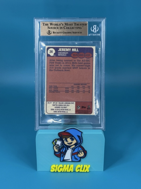 2014 Topps Chrome Mini Jeremy Hill RC 1985 SUPERFRACTOR 1/1 BGS 9.5 GEM MINT