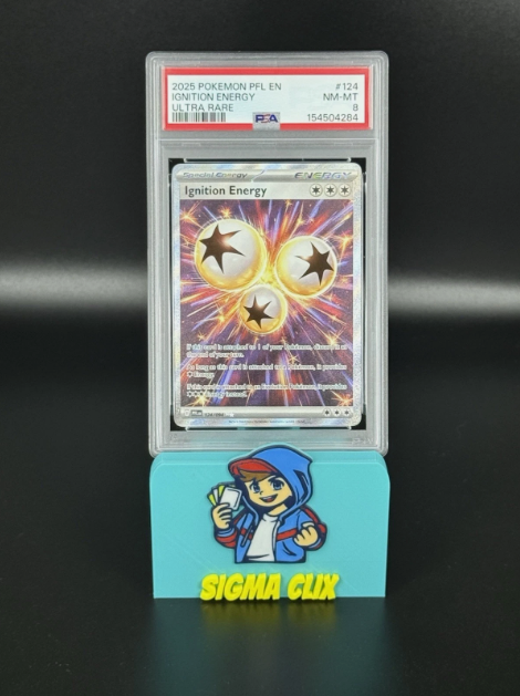 2025 Pokemon Phantasmal Flames EN Ignition Energy Ultra Rare PSA 8 NM-MT
